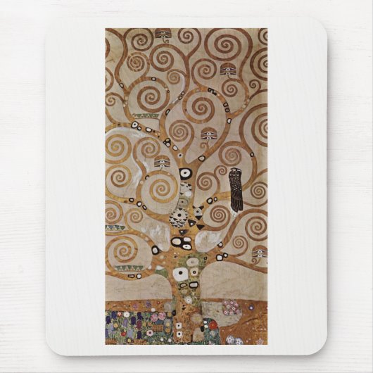 Gustav Klimts Gemälde "Der Lebensbaum" (1909) Mousepad (Vorne)