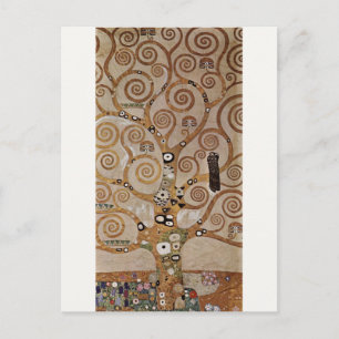 Gustav Klimts Gemälde "Der Lebensbaum" (1909) Postkarte
