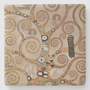 Gustav Klimts Gemälde "Der Lebensbaum" (1909) Steinuntersetzer