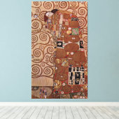 Gustav Klimts Gemälde: Die Embrace (ca. 1909) Leinwanddruck (Insitu (Holzboden))