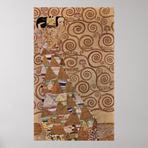 Gustav Klimts Gemälde: Die Erwartung (1908) Poster