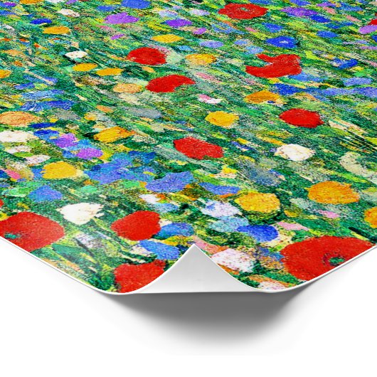 Gustav Klimts Gemälde, Mohnfeld Poster (Ecke)