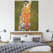 Gustav Klimts Hoffnung II (1907-1908) berühmtes Ge Leinwanddruck (Insitu (Schlafzimmer))