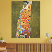 Gustav Klimts Hoffnung II (1907-1908) berühmtes Ge Leinwanddruck (Insitu (Wohnzimmer))