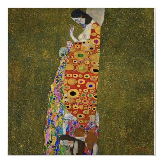 Gustav Klimts Hoffnung II (1907-1908) berühmtes Ge Poster (Vorderseite)