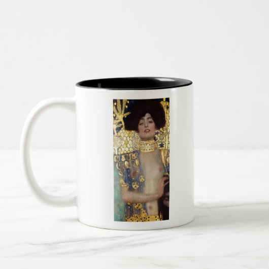 Gustav Klimts Judith und der Leiter von Holofernes Zweifarbige Tasse (Links)