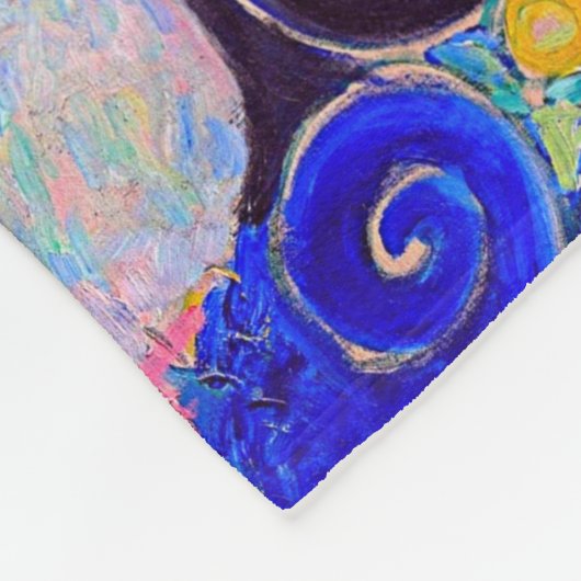 Gustav Klimts Jungfrau (1913). Fleecedecke (Ecke)