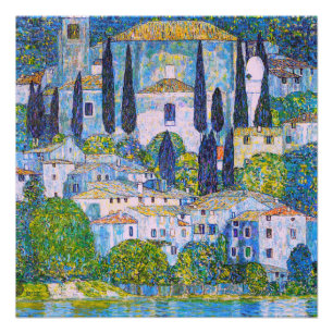 Gustav Klimts Kirche in Cassone Gemälde Poster