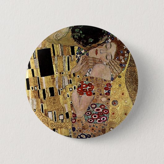Gustav Klimts Kissendetails (ca. 1908) Button (Vorderseite)