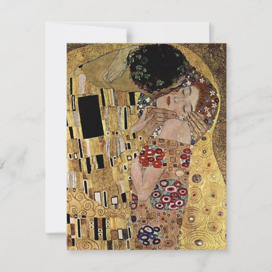 Gustav Klimts Kissendetails (ca. 1908) Einladung (Vorderseite)