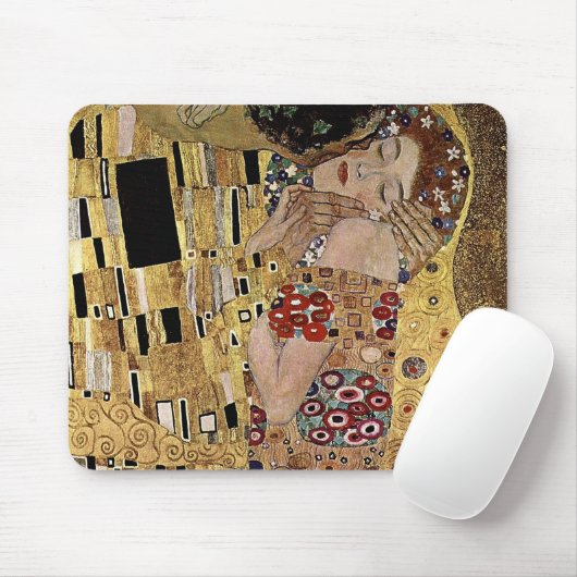 Gustav Klimts Kissendetails (ca. 1908) Mousepad (Mit Mouse)