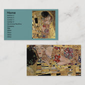 Gustav Klimts Kissendetails (ca. 1908) Visitenkarte (Vorne/Hinten)