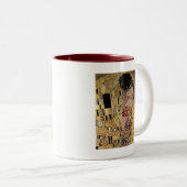 Gustav Klimts Kissendetails (ca. 1908) Zweifarbige Tasse (VorderseiteRechts)