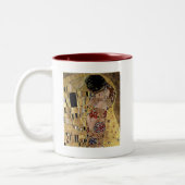 Gustav Klimts Kissendetails (ca. 1908) Zweifarbige Tasse (Links)