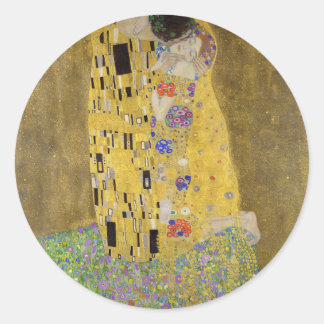 Gustav Klimts Kunst des Kissenmalens Runder Aufkleber