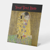 Gustav Klimts Kunst des Kissenmalens Sockelschild (Vorderseite)