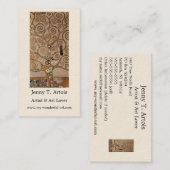 Gustav Klimt's Painting "The Tree of Life" (1909) Visitenkarte (Vorne/Hinten)