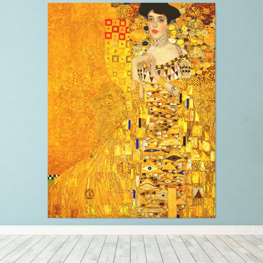 Gustav Klimts Portrait von Adele Bloch-Bauer I Leinwanddruck (Insitu (Holzboden))