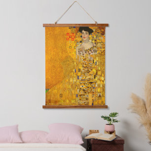 Gustav Klimts Portrait von Adele Bloch-Bauer I Wandteppich Mit Holzrahmen