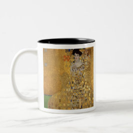 Gustav Klimts Portrait von Adele Bloch-Bauer Zweifarbige Tasse