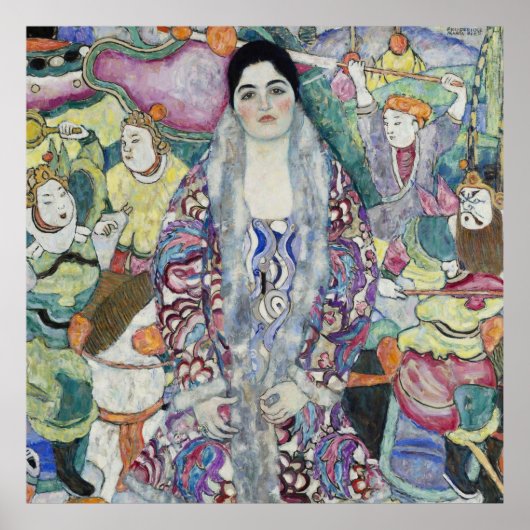 Gustav Klimts Portrait von Friederike Maria Poster (Vorne)