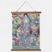 Gustav Klimts Portrait von Friederike Maria Wandteppich Mit Holzrahmen (Vorderseite)