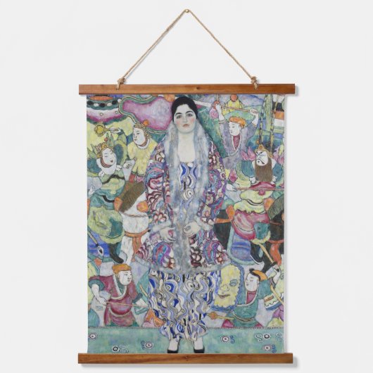 Gustav Klimts Portrait von Friederike Maria Wandteppich Mit Holzrahmen (Vorderseite)