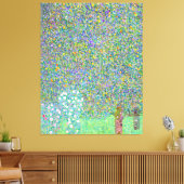 Gustav Klimts Rosenbüsche unter dem Baumbild Leinwanddruck (Insitu (Wohnzimmer))
