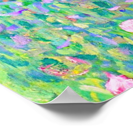 Gustav Klimts Rosenbüsche unter dem Baumbild Poster (Ecke)