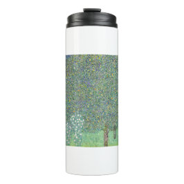 Gustav Klimts Rosenbüsche unter den Bäumen Thermosbecher