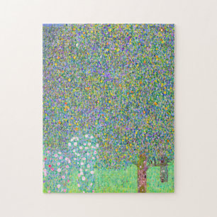 Gustav Klimts Rosensträucher unter dem Baum Gemäld Puzzle