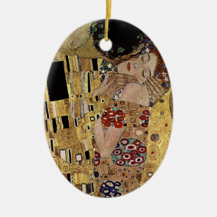 Gustav Klimt's The Kiss Detail (circa 1908) Keramik Ornament