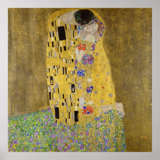 Gustav Klimt's The Kiss  Poster (Vorne)