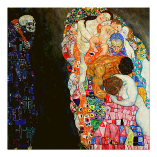 Gustav Klimts Tod und Leben Gemälde. Poster