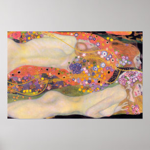 Gustav Klimts Wasserschlangen II (1907) Poster