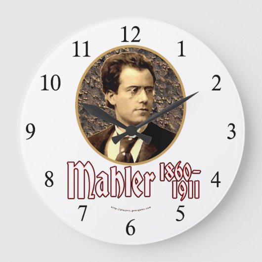 Gustav Mahler Große Wanduhr (Vorderseite)