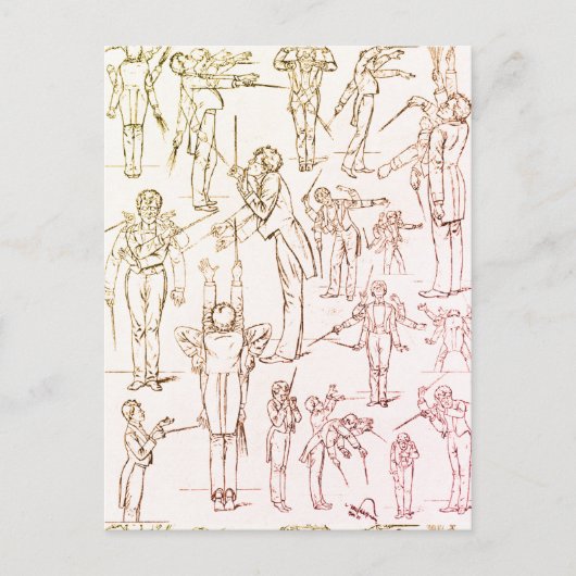 Gustav Mahler - Konduktion Postkarte (Vorderseite)