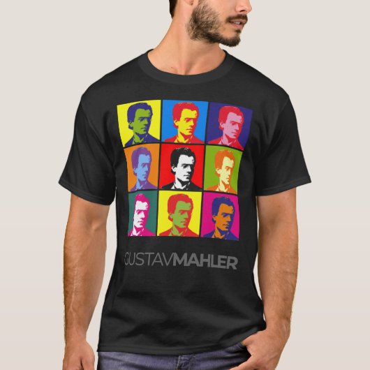Gustav Mahler Pop-Art Porträtposter Classic T-Sh T-Shirt (Vorderseite)