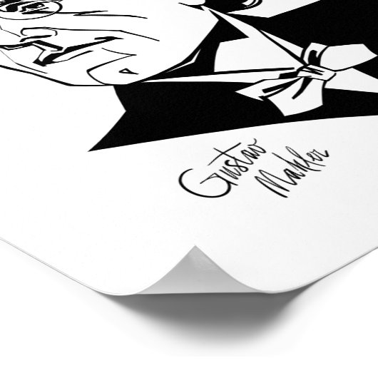 Gustav Mahler Poster (Ecke)