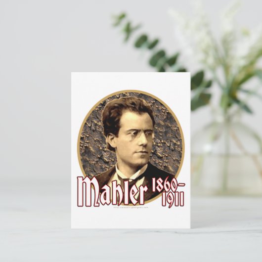Gustav Mahler Postkarte (Stehend Vorderseite)