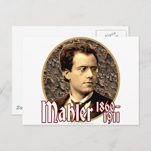 Gustav Mahler Postkarte (Vorne/Hinten)