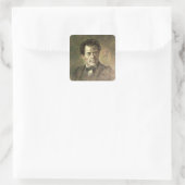 Gustav Mahler Quadratischer Aufkleber (Tasche)