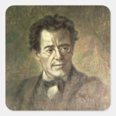 Gustav Mahler Quadratischer Aufkleber (Vorderseite)