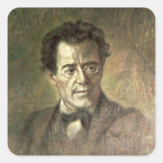 Gustav Mahler Quadratischer Aufkleber (Vorderseite)
