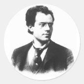 Gustav Mahler Runder Aufkleber (Vorderseite)