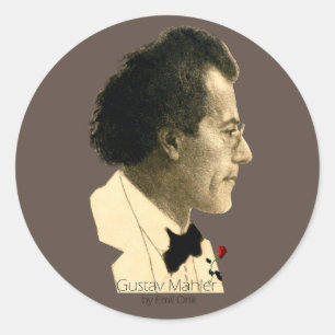Gustav Mahler Runder Aufkleber