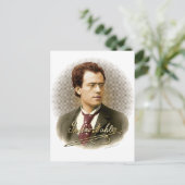 Gustav Mahler Signature Postkarte (Stehend Vorderseite)