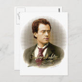 Gustav Mahler Signature Postkarte (Vorne/Hinten)