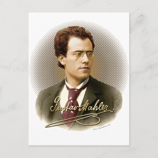 Gustav Mahler Signature Postkarte (Vorderseite)