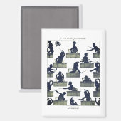 Gustav Mahler Silhouette by Otto Böhler Magnet (Vorderseite/Rückseite)